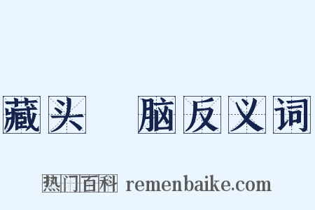 藏头擫脑反义词是什么意思的图片